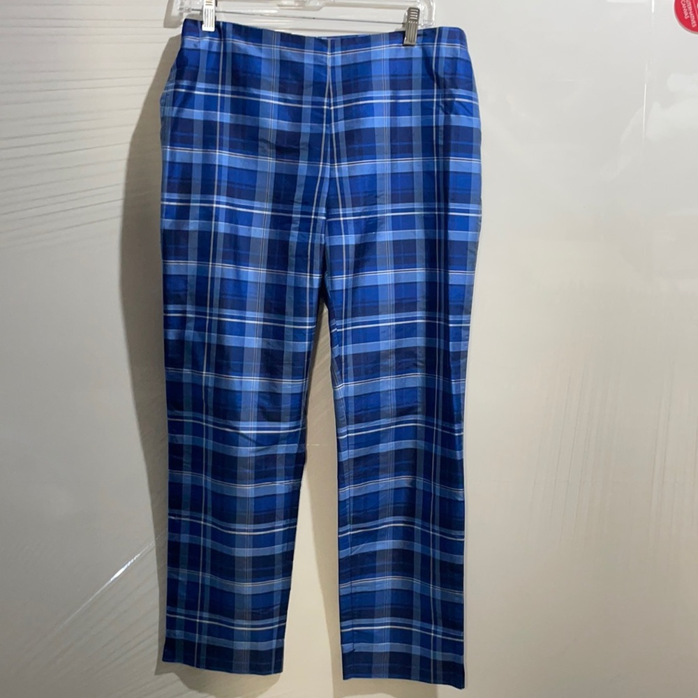 Lauren Ralph Lauren silk plaid pants.  Size 10.